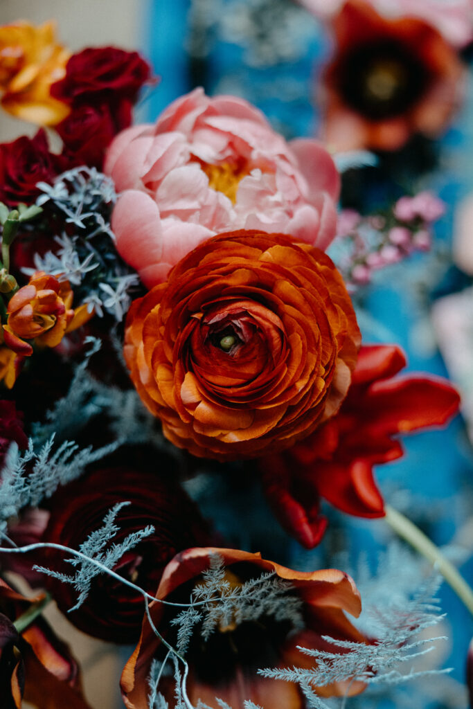 Gem-toned florals from a Philly wedding