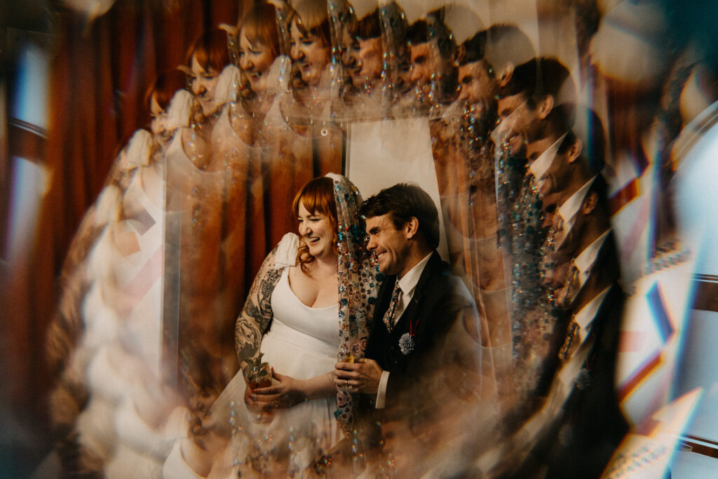 Artistic Philly couple on their wedding day